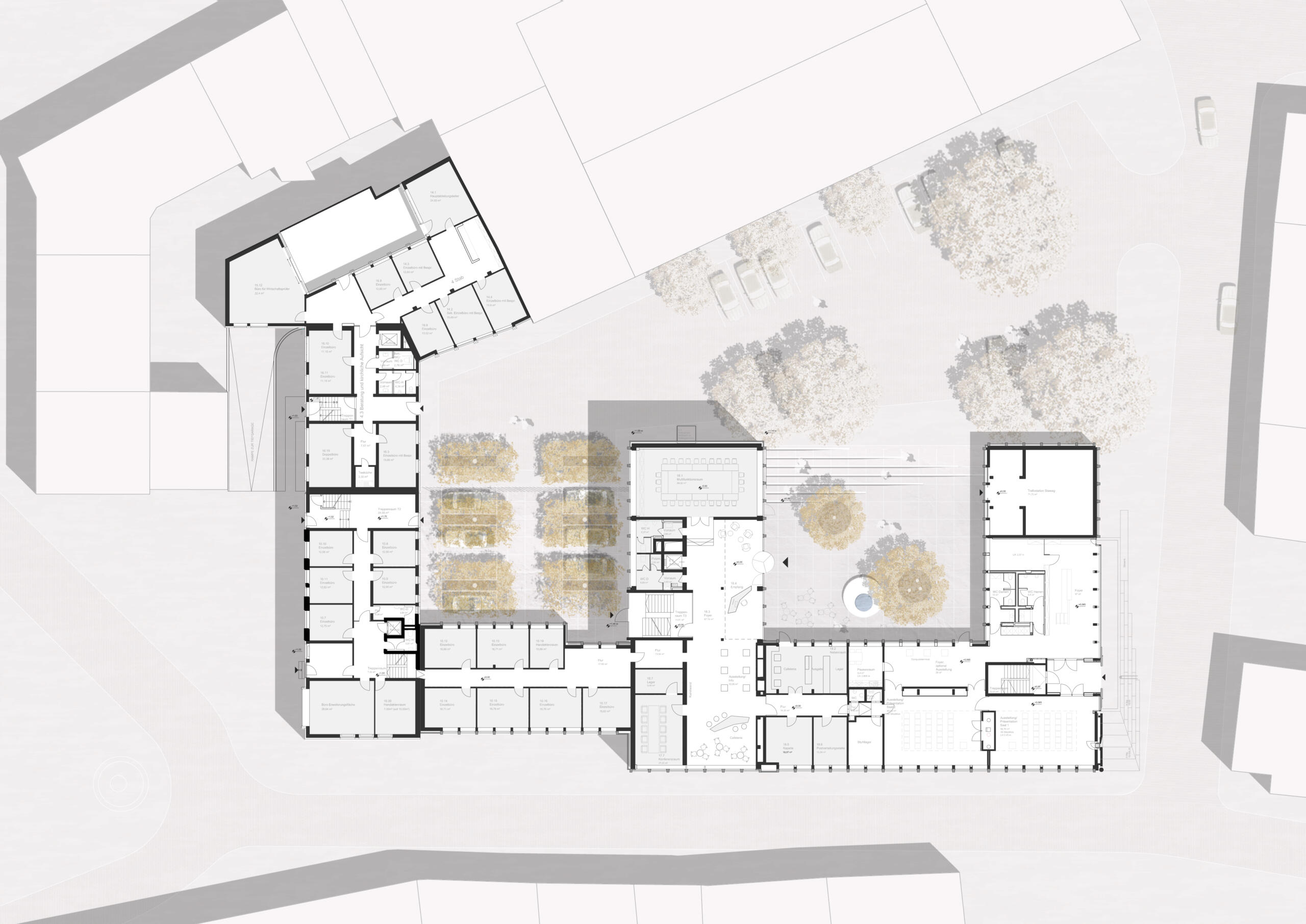 Hauptfeuerwache Trier © SUPERGELB ARCHITEKTEN / Visualisierung moka studio
