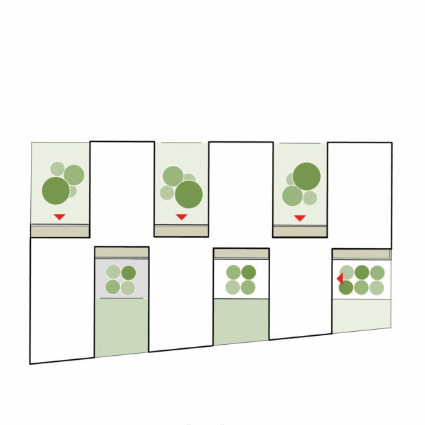 SUPERGELB ARCHITEKTEN Wettbewerb Haidpark, Visualisierung SUPERGELB ARCHITEKTEN