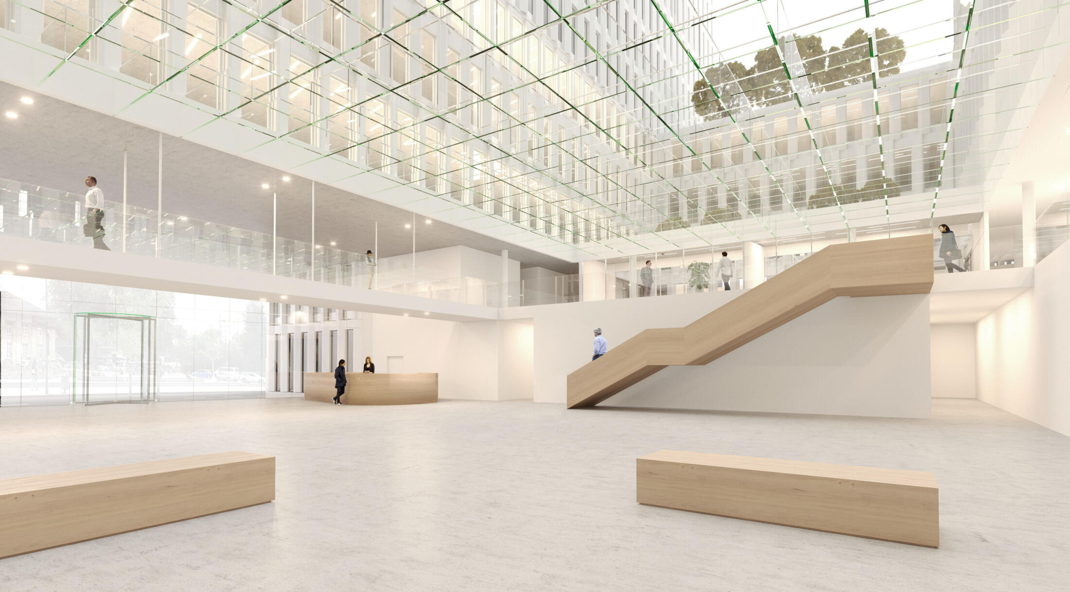 SUPERGELB ARCHITEKTEN Wettbewerb Haidpark,Visualisierung SUPERGELB ARCHITEKTEN