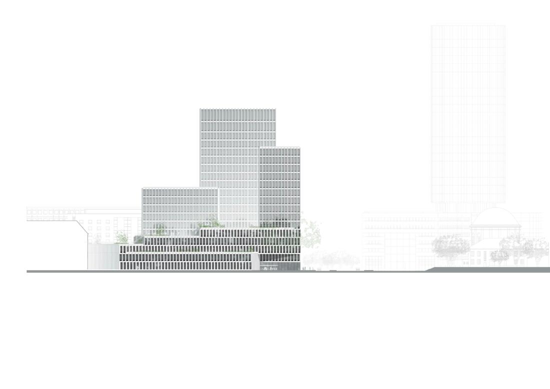 SUPERGELB ARCHITEKTEN Wettbewerb Haidpark,Visualisierung SUPERGELB ARCHITEKTEN