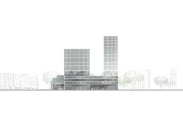 SUPERGELB ARCHITEKTEN Wettbewerb Haidpark,Visualisierung SUPERGELB ARCHITEKTEN