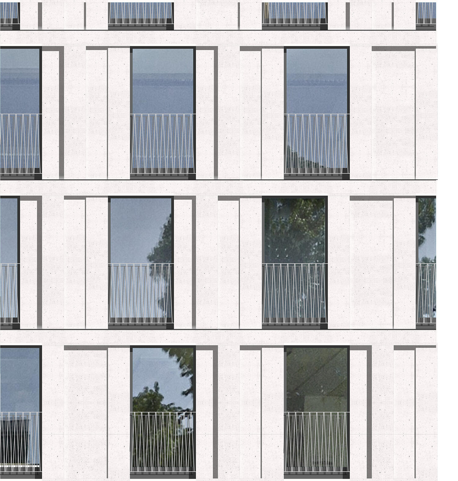 Fassadenausschnitt "Motel one" Caecilienstraße Köln