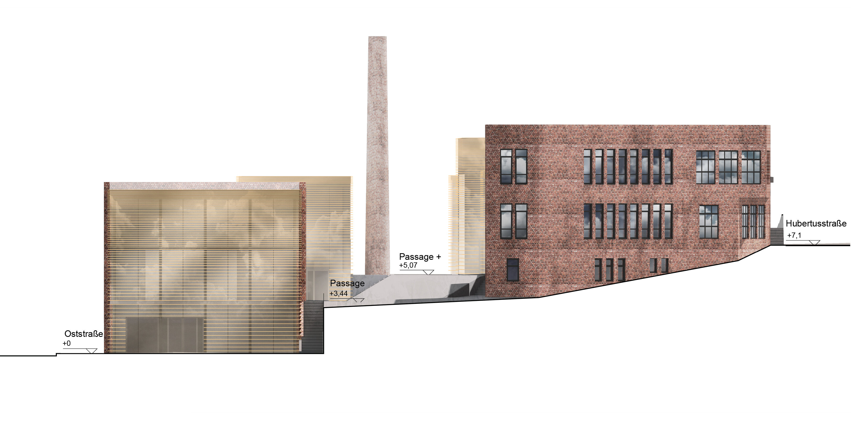 Ansicht Nord - "Alte Bücherfabrik" Engelskirchen © GATERMANN + SCHOSSIG Architekten