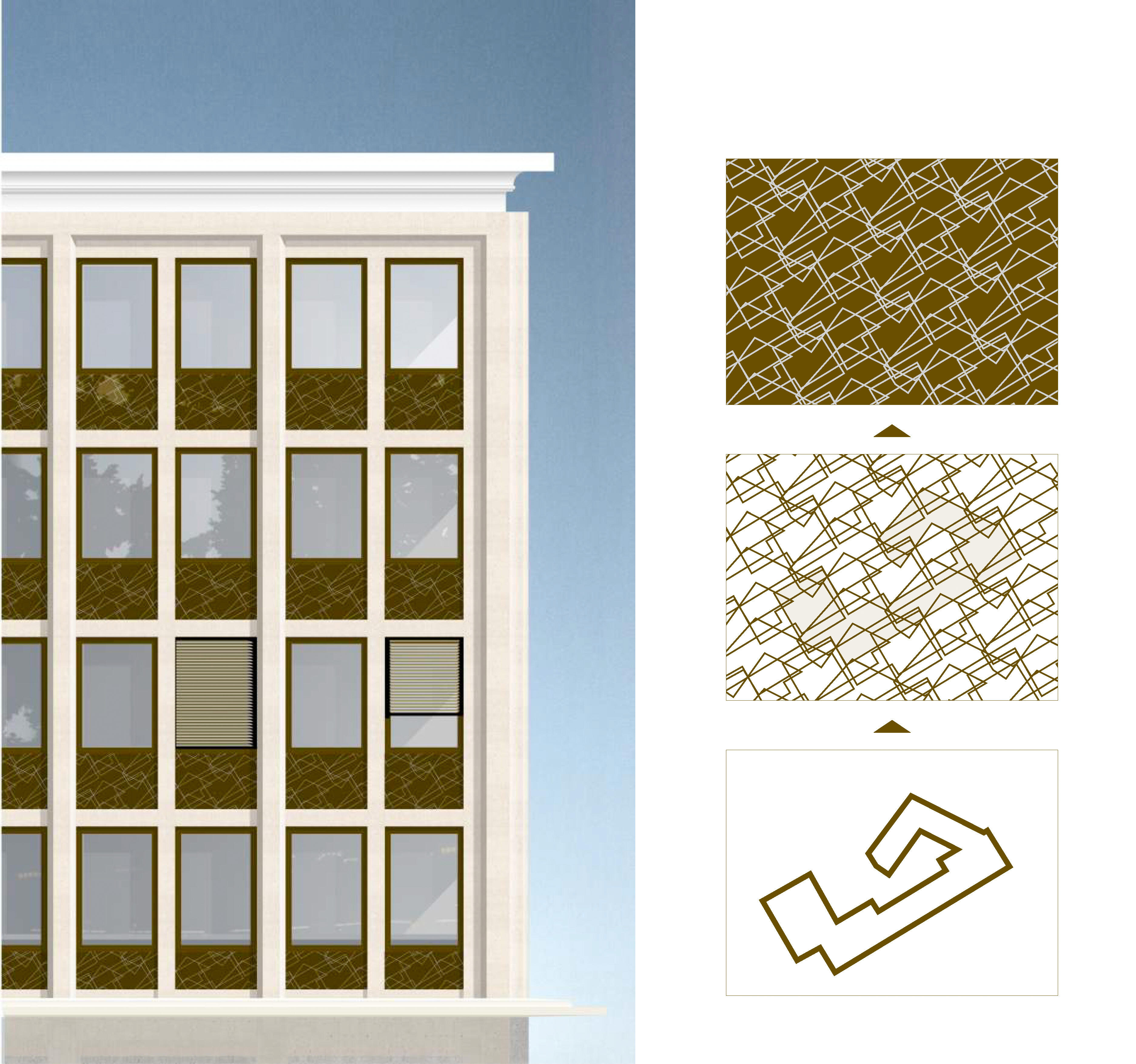 Fassade Gelsenkirchen Brüstungsmuster