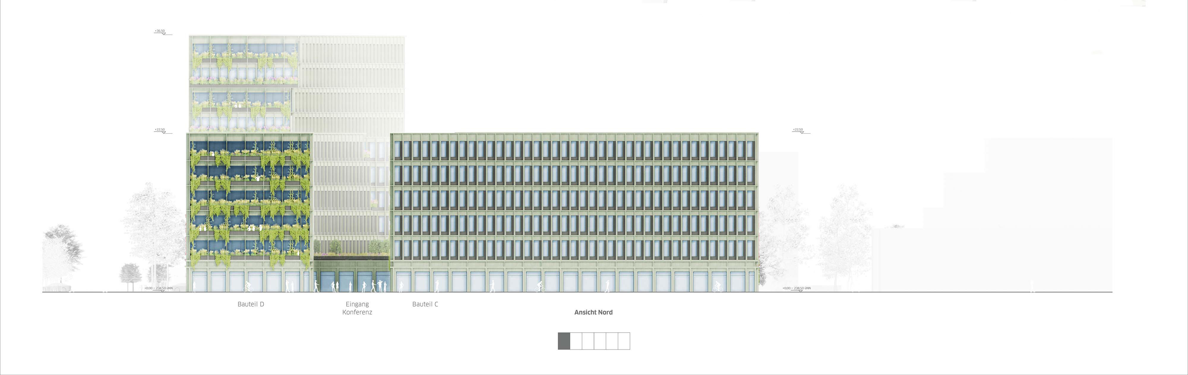 SUPERGELB ARCHITEKTEN Wettbewerb Haidpark,Visualisierung SUPERGELB ARCHITEKTEN