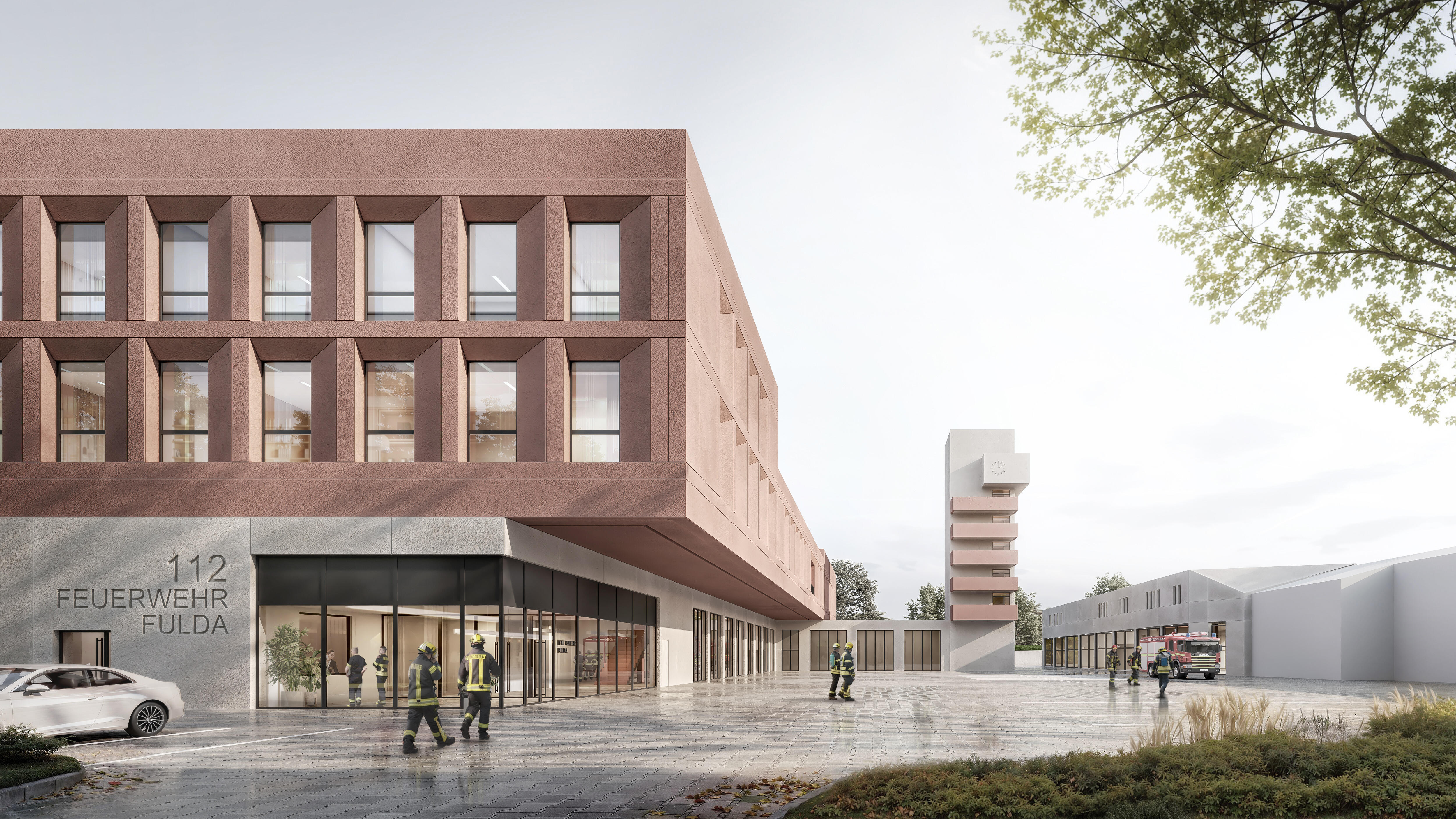 Neubau Wachgebäude, Atemschutzwerkstatt und Alarmzughalle an der Hauptfeuerwache Fulda