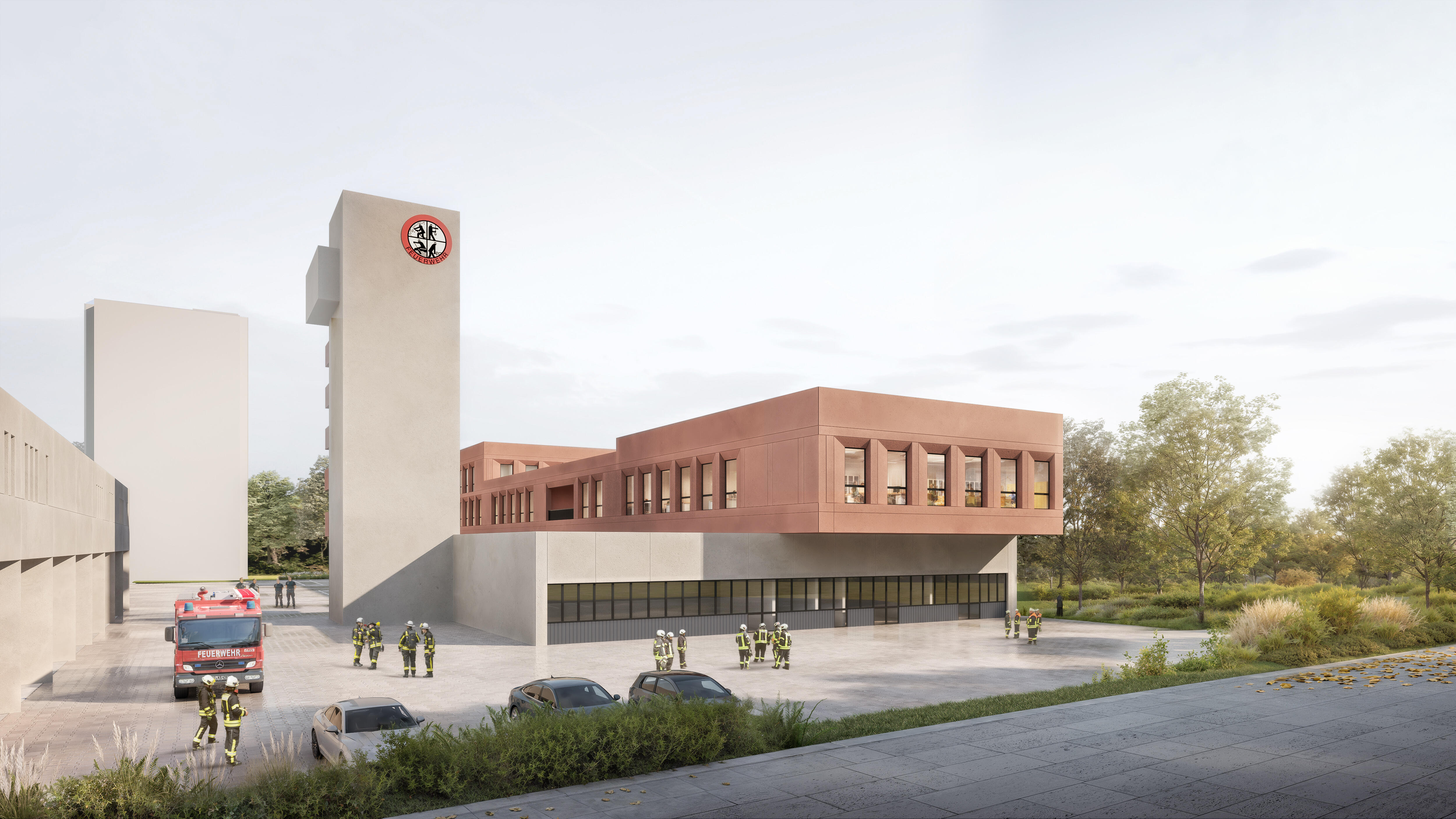 Neubau Wachgebäude, Atemschutzwerkstatt und Alarmzughalle an der Hauptfeuerwache Fulda
