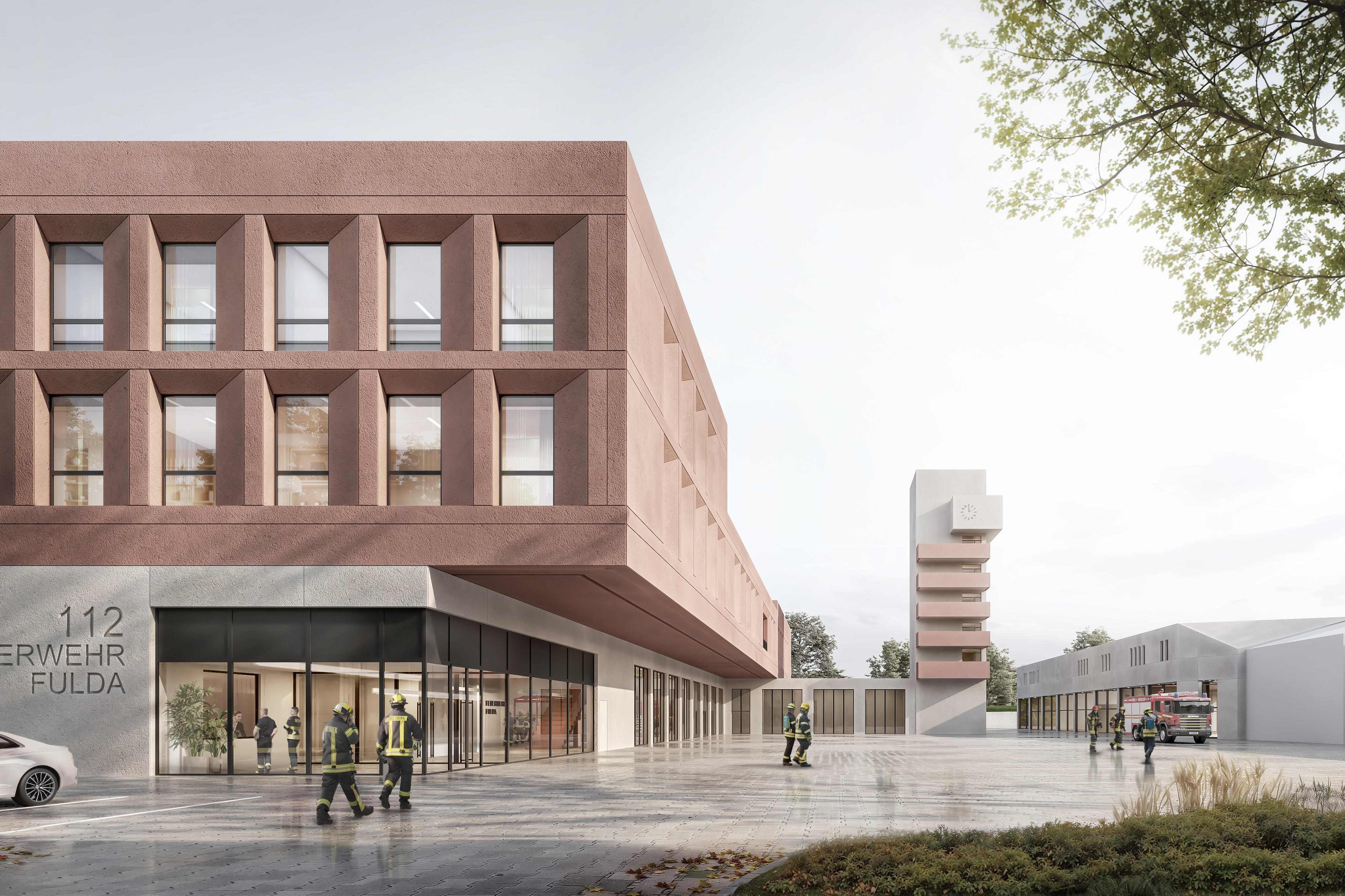 Neubau Wachgebäude, Atemschutzwerkstatt und Alarmzughalle an der Hauptfeuerwache Fulda