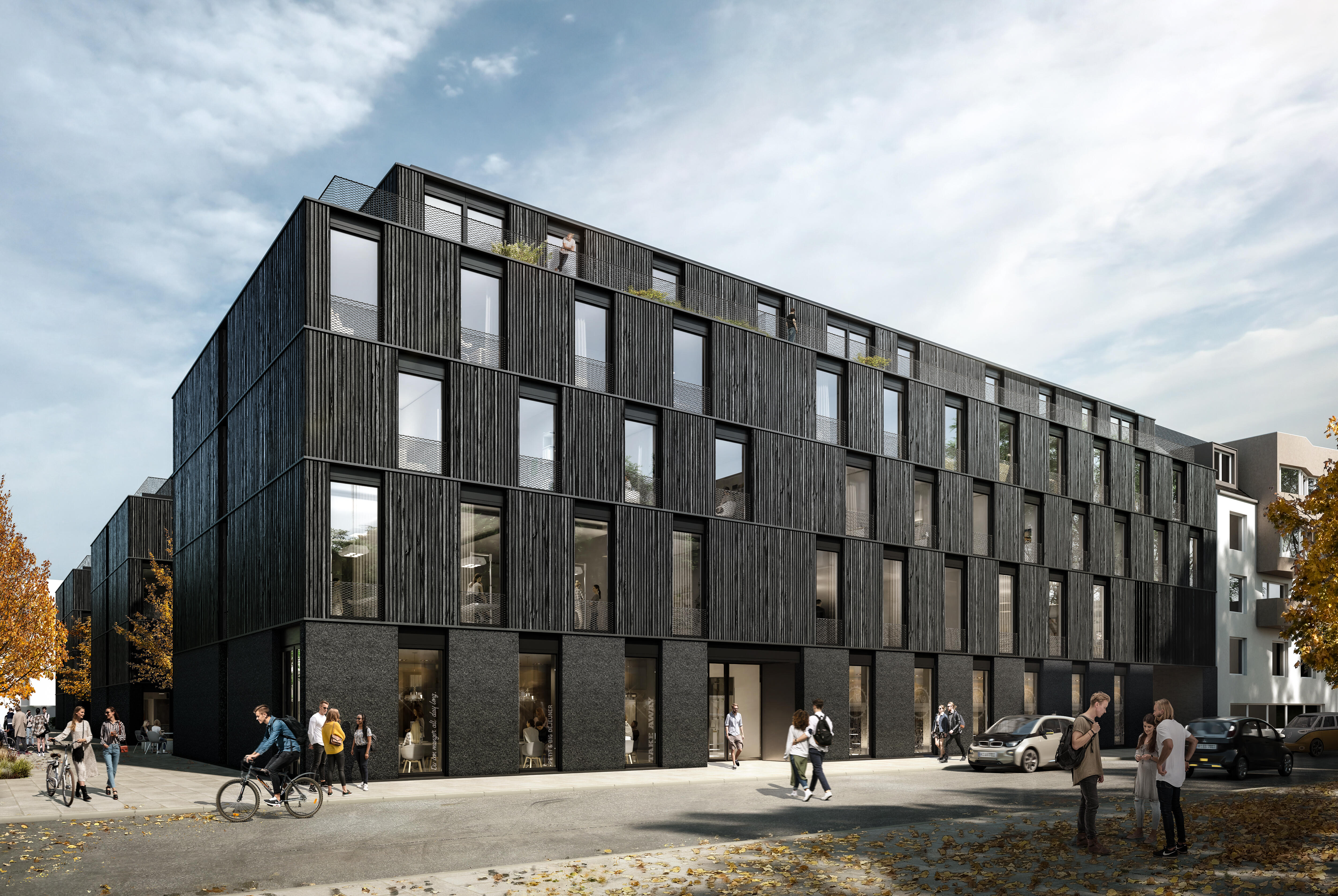 Studentenwohnen Kautz © SUPERGELB ARCHITEKTEN / Visualisierung moka studio