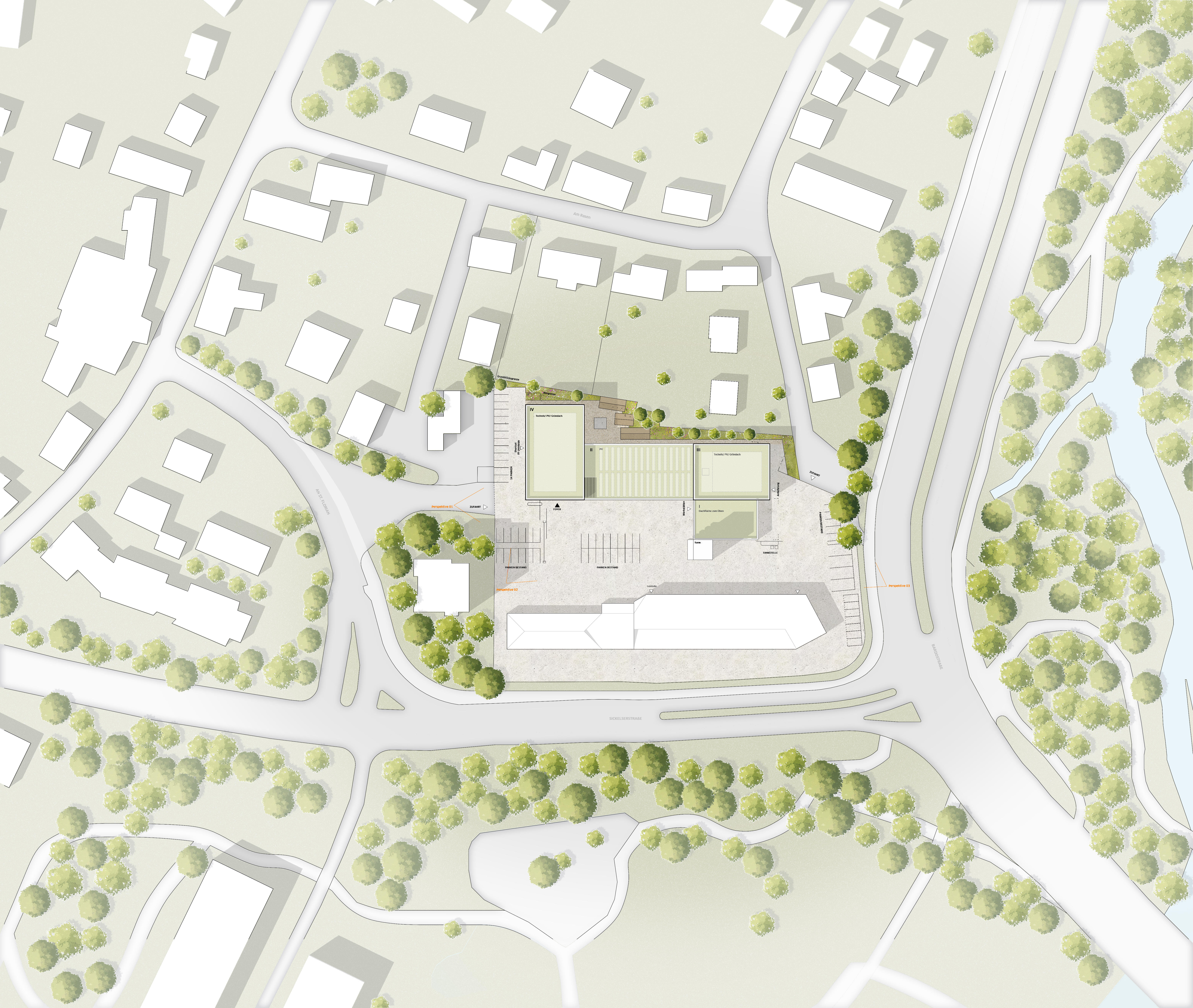 Neubau Wachgebäude, Atemschutzwerkstatt und Alarmzughalle an der Hauptfeuerwache Fulda | Lageplan